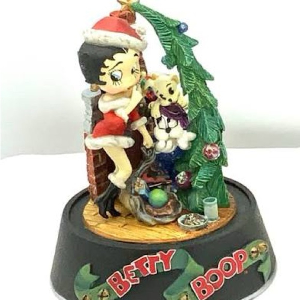 Franklin Mint “Jingle Bell Betty” Figurine Christmas Betty Boop Collectible